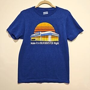 'Make it a blockbuster night' short sleeve logo graphic tee Small UNISEX